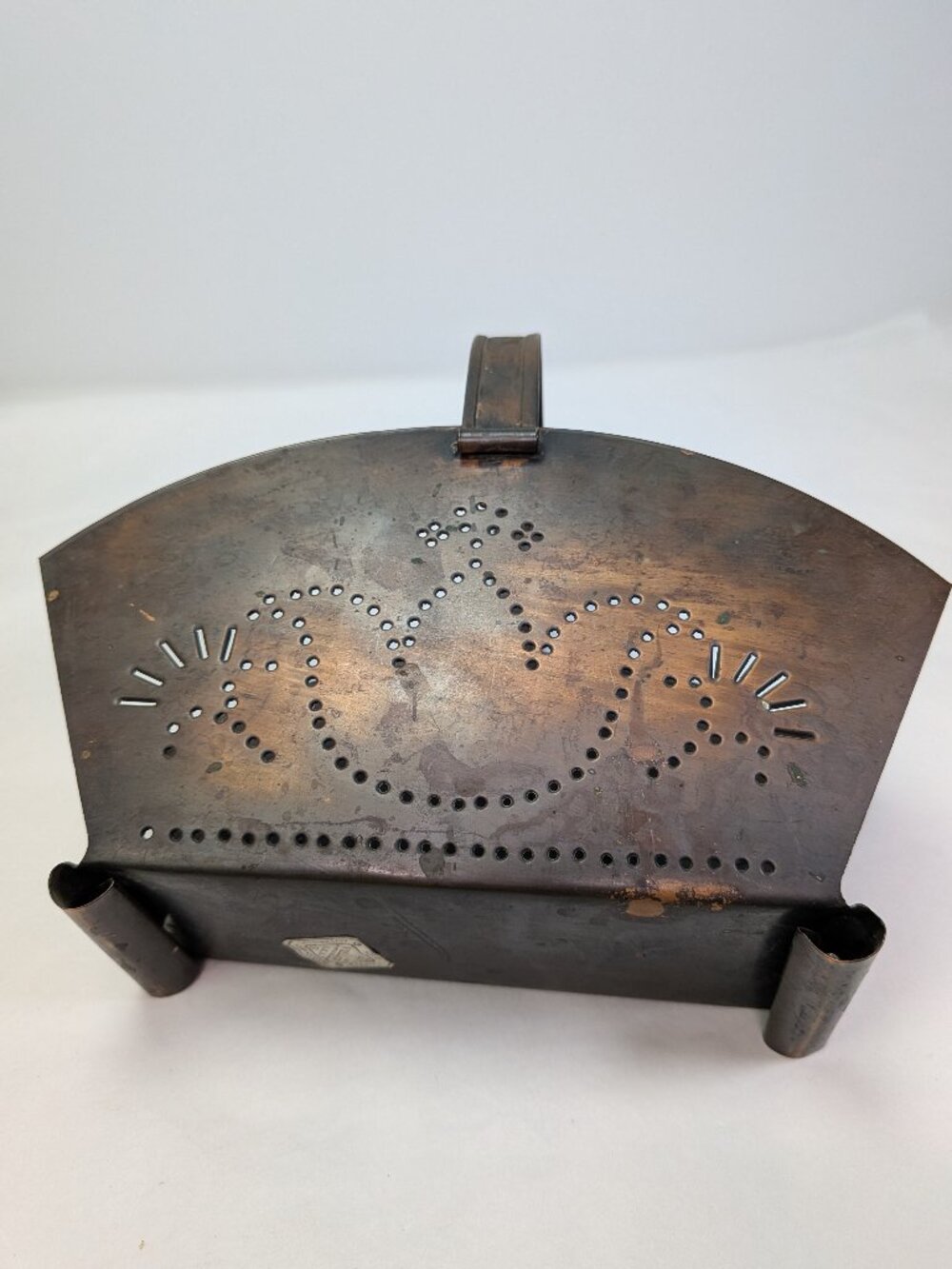 Authentic Vintage Pfaltzgraff Village Solid Copper Napkin Holder / luminary